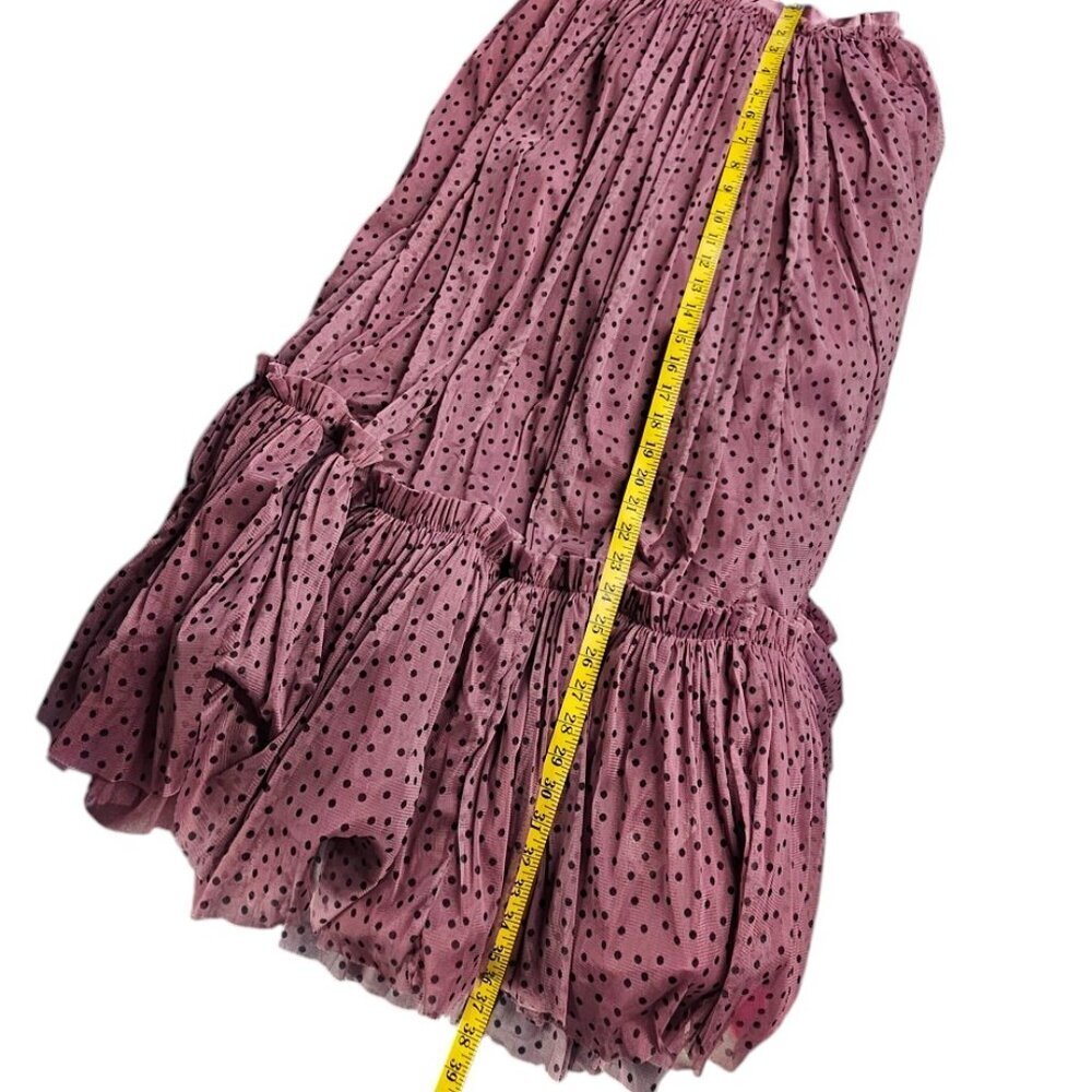 Maeve Dusty Rose Polka Dot Maxi Skirt - Picture 6 of 9